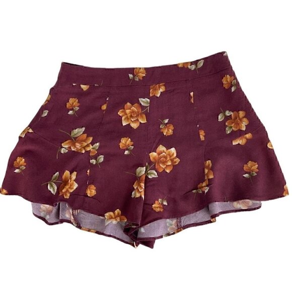 Forever 21 Mini  Floral High Waist Shorts - Picture 1 of 5